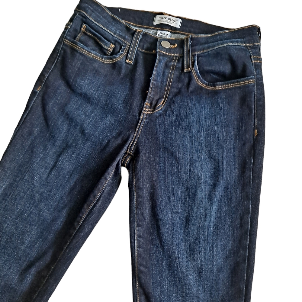 Judy Blue Mid rise dark wash Relaxed fit Denim Jeans size 9/29 - Picture 11 of 16